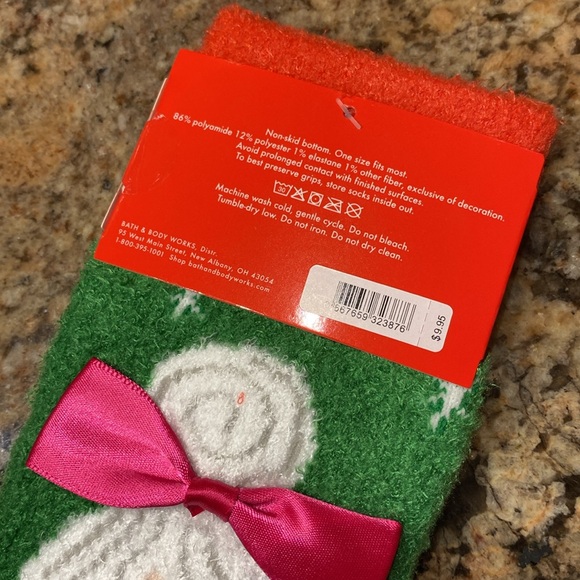 BBW Shea-Infused Lounge Socks, titled: Merry Christmas Love, Mr & Mrs Claus, NWT - Picture 4 of 6